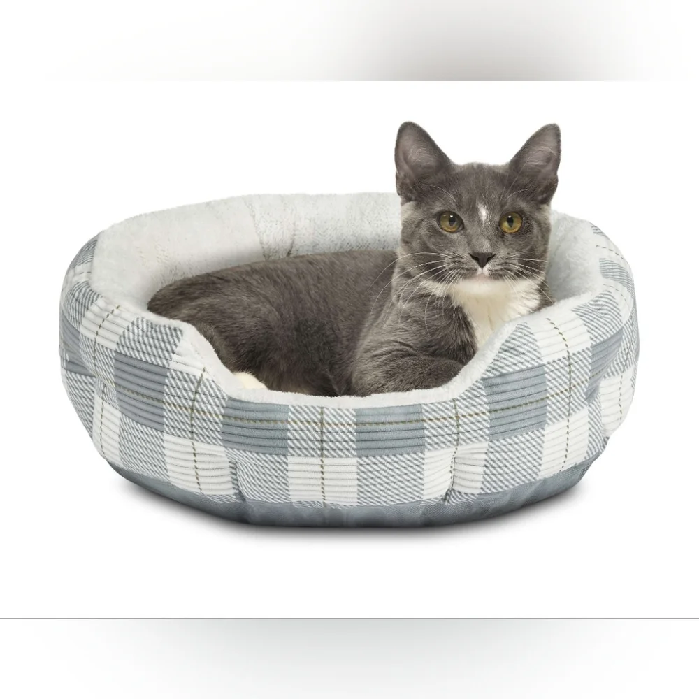 Cozy Plaid Pet Bed